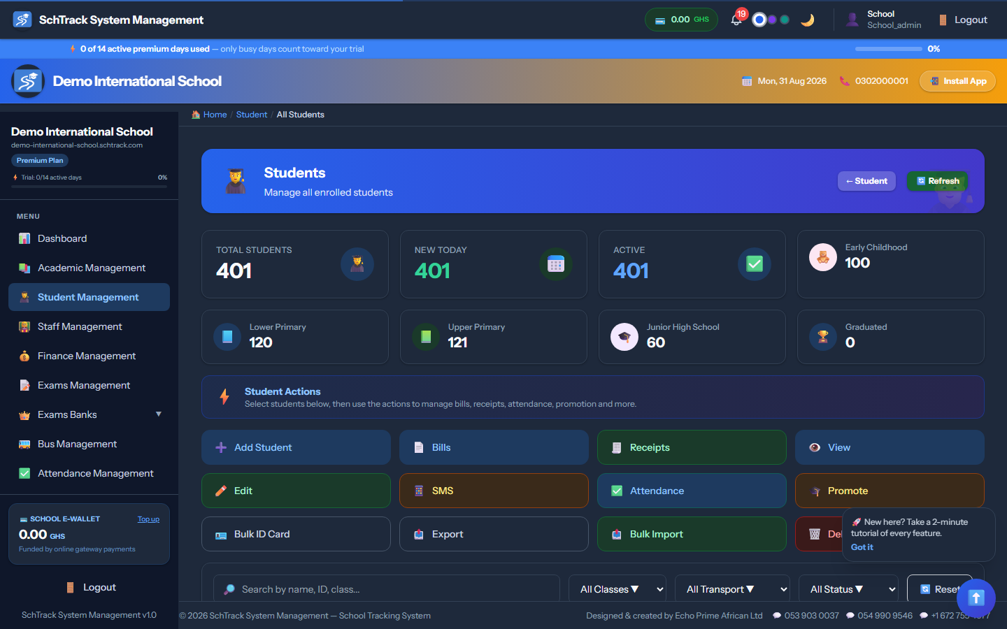 Students - SchTracky screenshot